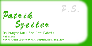 patrik szeiler business card